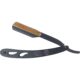 Nishman Stainless Steal Straight Razor (black coated finish & golden clip)