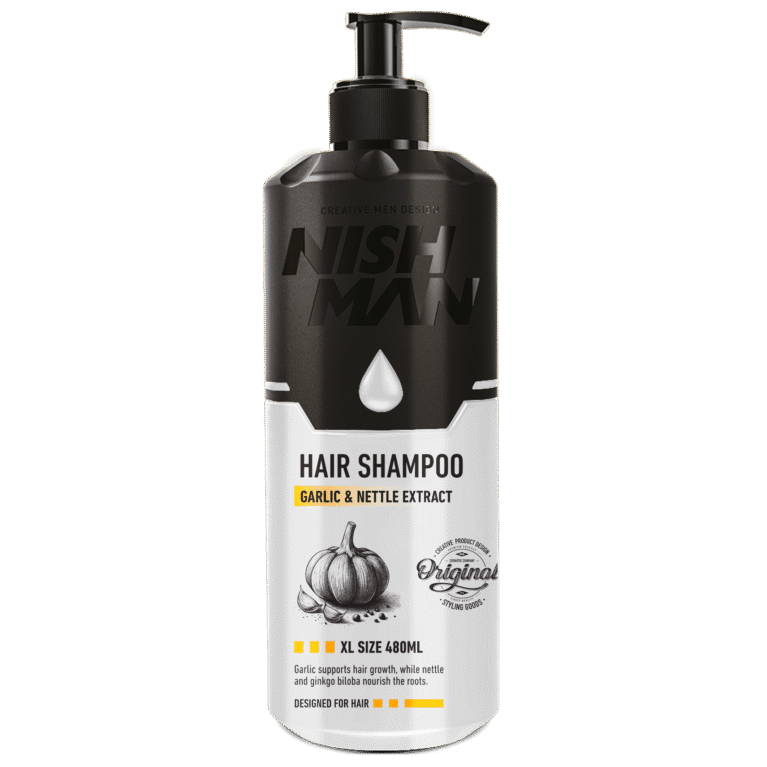 Nishman Hair Shampoo Garlic & Nettle Extract 480ml